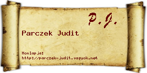 Parczek Judit névjegykártya